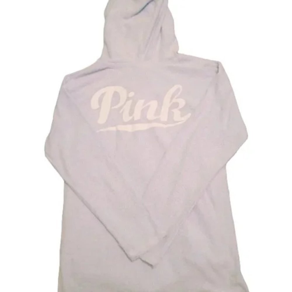 VS PINK BABY BLUE OVERSIZED HOODIE